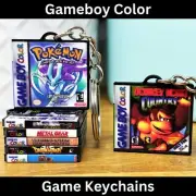 Mini Gameboy Color Game Case Keychains, Miniature Nintendo Cover GBC, Gamer Gift