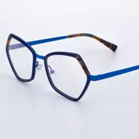 在飛比找蝦皮商城精選優惠-跨境新款復古異形超輕金屬眼鏡框純手工製造眼鏡架高檔眼鏡框