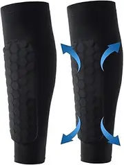 Honeycomb Shin Guards - Football Shin Guards, Sleeve Shin Guards | Flexible Anti-Slip Design, Honeycomb Compression Calf Pads, Compress Sleeve