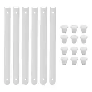 3 Sets Plastic Drawer Slides Drawer Replacement Parts Drawer Rails Drawer Track Rails White 19.50X1.50X0.80CM