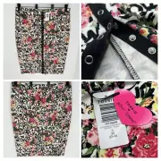 Torrid x Betsey Johnson NWT Floral Snap Front Pencil Skirt Size 3X Fairy Goth