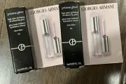 2x Armani Beauty Prisma Glass Hydrating Lip Gloss 01 Clear Shine 1ml Each