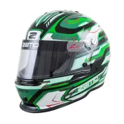 Zamp H753C4957, RZ-42Y Youth Helmet, 57cm, Black/Green/Lt Green, Snell CMR2016