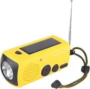 Outdoor Emergency Radio Portable Solar Charging Hand Crank USB Rechargeable Radio with Flashlight SOS Alarm AM/FM Cell Phone Charger