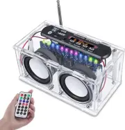 DIY Bluetooth-Compatible Speaker Kit Recording Function FM Radio Soldering LED