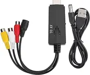 Hdmi to Converter, Hdmi to Av Adapter 1080P HD Male Female TV VCR DVD for PS N64 Blue Ray DVD Players TV Support 720p 1080p