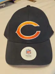 Chicago Bears Baseball Hat Mens OS NFL Logo C Strapback Adjustable Black Cap NWT