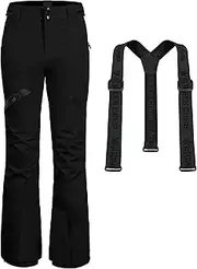 [Pioneer Camp] Ski Trousers Women's Snow Trousers Removable Braces Waterproof Windproof Taped Seams Snow Guard Snowboard Trousers Softshell Trousers Outdoor Trousers Functional Trousers