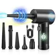 51000RPM Rechargeable Cordless Handheld Dust Blower with Cleaner Brush Portable Electric Compressed Air Duster Electroni