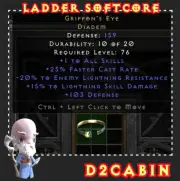 Diablo 2 D2R SCLadderGriffon Griffon's EyeUnique DiademPC/SWITCH/PS