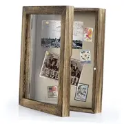 Shadow Box Frame 8x10 Shadow Box Display Case with 8 x 10 Carbonized Black