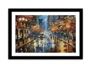 City Street Framed print Art Poster