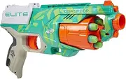 NERF Hasbro NERF Elite - Dynamic Green Disruptor Blaster - Rotating Drum - 6 Official Nerf Elite Darts - Slam Fire Action - Amazon Exclusive - Outdoor Games and Toys for Kids - Boys and Girls - F2531 - Ages 8+, Multicolour, One Size