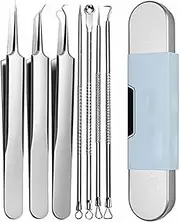 Blackhead Extraction Tool Kit Professional Stainless Steel Acne and Removal Tweezers Ejector Toolkit Esthetician Special Tools