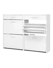 Artiss Shoe Rack Cabinet 36 Pairs Adjustable Shelves White Sara