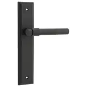 Helsinki Lever Stepped Backplate Matt Black