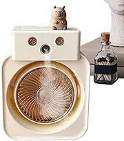 Desktop Fan | 3-speed Cool Air Fan,Portable Small USB Charging Hydration Spray for Workshop Greenhouse Kitchen Garden Tent Outdoor Car Gym Truck Construction