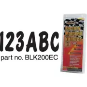 Hardline Products Letter Set Brush Black #BLK200EC