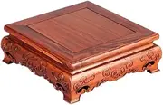 Display Stand Pedestal Wooden Square Vase Base Solid Wood Practical Teapot Bonsai Potted Display Stand for Home Office Decoration Bonsai Pedestal (Size : B)