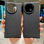 For vivo X Fold3, Luxury Carbon Fiber Business Pattern Hard PC Slim Cover Case