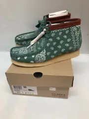 CLARKS ORIGINALS Wallabee Boot Boots Green Paisley New