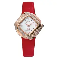 在飛比找Yahoo奇摩購物中心優惠-Ogival 愛其華 時尚女伶晶鑽腕錶 38053DLR 紅