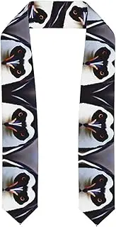 [EdWal] Cute Penguin head print Graduation Stole and Sash Class for Unisex Adult Honor Stole Honor Stole of 2025