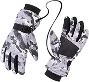 TYXHXTF Kids Ski Gloves, Winter Warm Windproof Snow Gloves for Children Boys and Girls Age 9-15, Sledding Snowboard Skiing Skating Cycling Running and Outdoor Activities