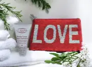 Clarins Moisture Rich Body Lotion w/Shea Butter 3.5 oz + Flip Sequenced Bag Set