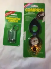 Coghlan's #0448 Read In The Dark Compass & #9714 Thermometer With Compass NIP