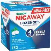 Nicaway Nicotine 4mg Lozenges Extra Strength Mint 132 pack