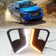 For Mitsubishi Triton L200 2019 LED DRL Daytime Running Light With Turn Signal