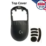Black Mouse Top Cover Replacement + Feet for Logitech G Pro Wireless Mouse