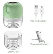 250ml Mini USB Wireless Electric Garlic Masher Press Mincer Vegetable Chili Meat