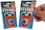 2 FLOATING EYEBALLS SET Joke Drink Prank Halloween Balls Puppet Fake Eyes Prop
