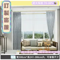 在飛比找PChome24h購物優惠-【宜欣居傢飾】浪漫巴黎─雙面緹花遮光窗簾_灰-W300cm*