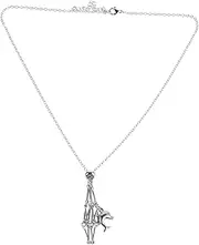 [DOITOOL] Adjustable Metal Crystal Cage Necklace Holder for Natural Stones Stylish Macrame Pendant Necklace for Women and Men Versatile Interchangeable Crystal Display and Durable Design