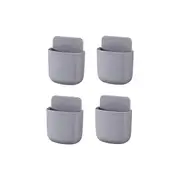 BOOC [4PK] Remote Control Holder Wall Mount Holders Hole-Free Phone Charging Organizer