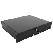 2U Rack Mount DJ 19" Rack Case Equipment Deep Drawer 2 Space Locking Lockable