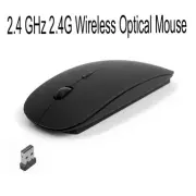 2.4 GHz 2.4G Wireless Optical Mouse Mice USB Receiver For Laptop PC Black new