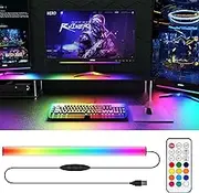 WILLED Under Monitor Light Bar, RGBIC Dreamcolor Ambient Gaming Lights, Ambiance Backlights with Remote Controller, 5V USB Powered, for Gaming, PC Setup, Desk Stand, Room Decoration