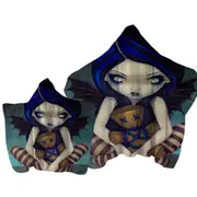 Voodoo in Blue Gothic Angel with a Voodoo Doll Towel with Hood