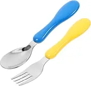 JEWEDECO Cutlery Set Silverware Spoons Food Feeder for Forks Stainless Steel Fork Utensils Feeding Spoons Food Utensils Forks