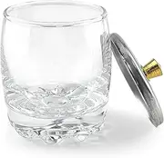 Crystal Disinfection Glass Cup Acrylic Liquid Powder Dappen Dish with Stainless Steel Metal Lid Glassware Tool For Nail Art,HJ-NAPB028