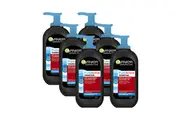 6 x Garnier SkinActive Pure Active Charcoal Anti-Blackhead Cleansing Gel 200mL