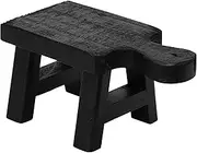 Creative Co-Op Smooth Wood, Black Decorative Pedestal, Square