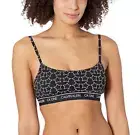 CALVIN KLEIN CK One Unlined Bralette sz M Medium Stars Black