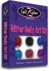 Glitter Tattoo Kit with 6 Large Glitters & 12 Beautiful Stencils by GlitZGlam