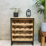 [MANGO TREES] "Rutland" Wooden Wine Rack Cabinet 16 bottles