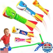Hymaz Toys Rocket Launcher for Kids, Stomping Launch up 100 Ft, 5 Pack Foam A